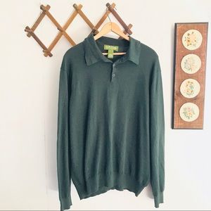 Orvis Silk Cashmere Blend Long Sleeve Polo